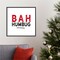 Bah Humbug Swash by Amanti Art Portfolio 22-in. W x 22-in. H. Canvas Wall Art Print Framed in Black